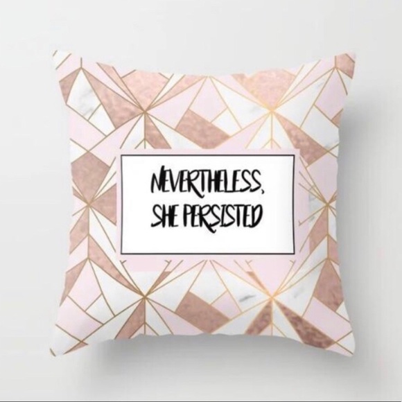 pink geometric pillow